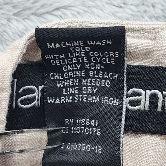 Lane Bryant Pants Womens 22 Tan Khaki Linen Blend High Rise Capri Office Preppy - Picture 6 of 11